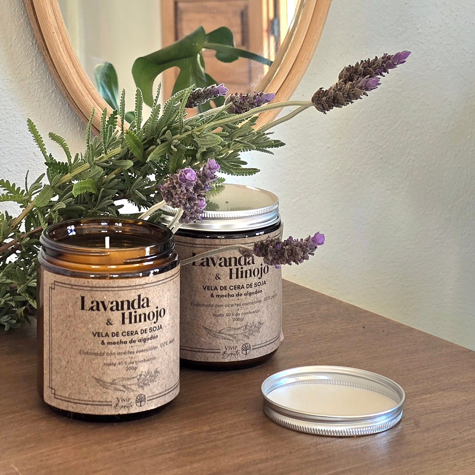 Vela de soja · Lavanda & Hinojo · 200 g