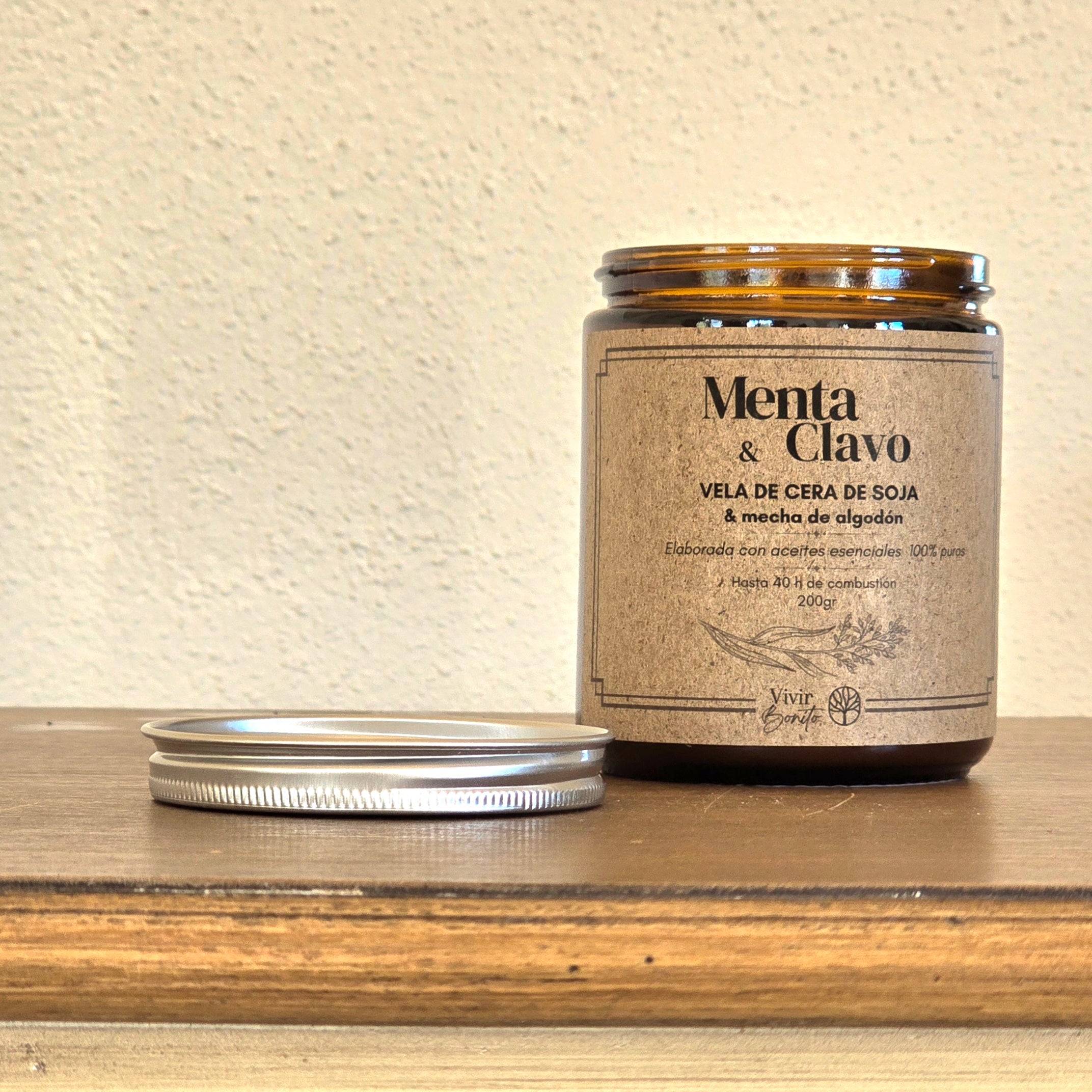 Vela de soja · Menta & Clavo · 200 g