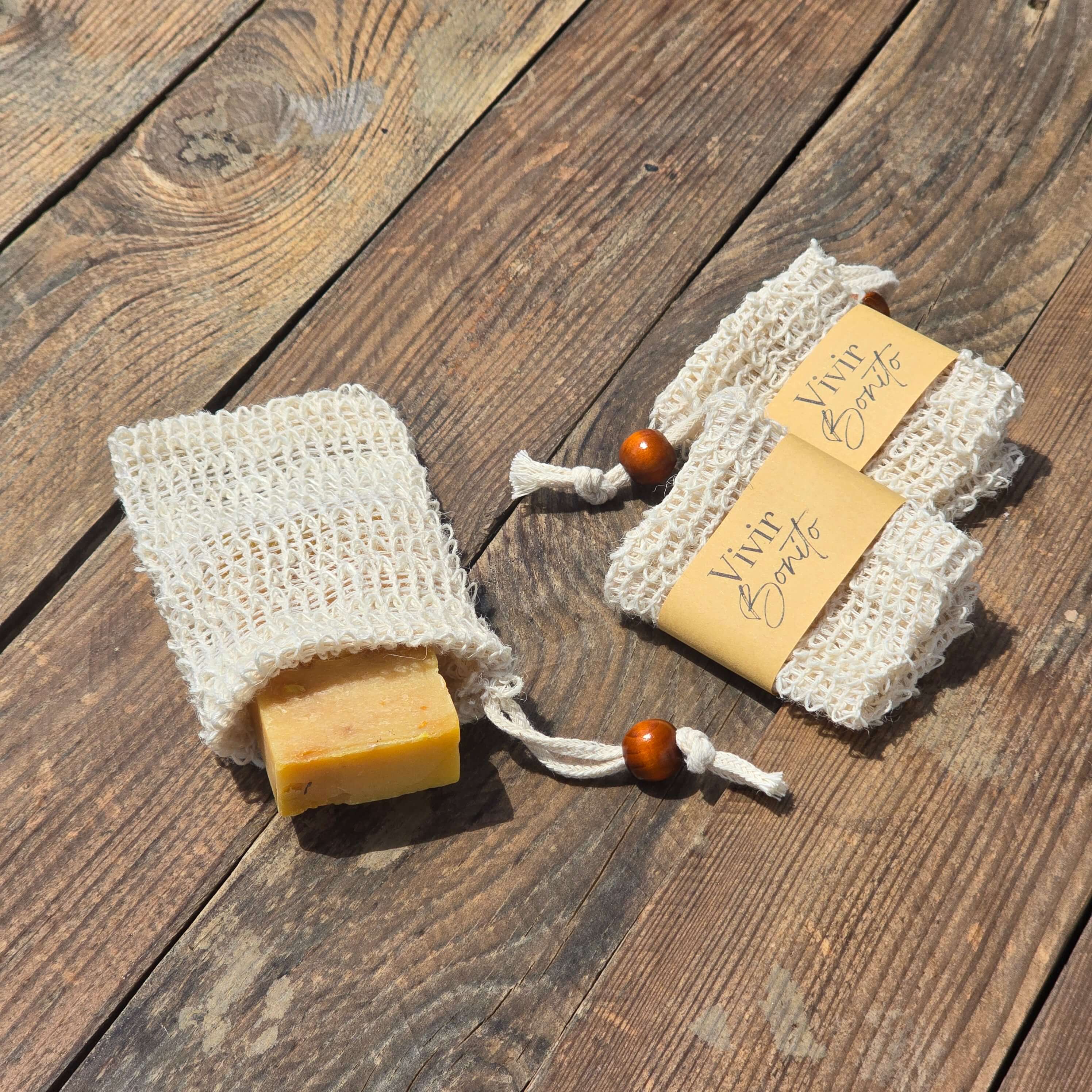 Bolsa de Sisal Natural para Jabón Sólido
