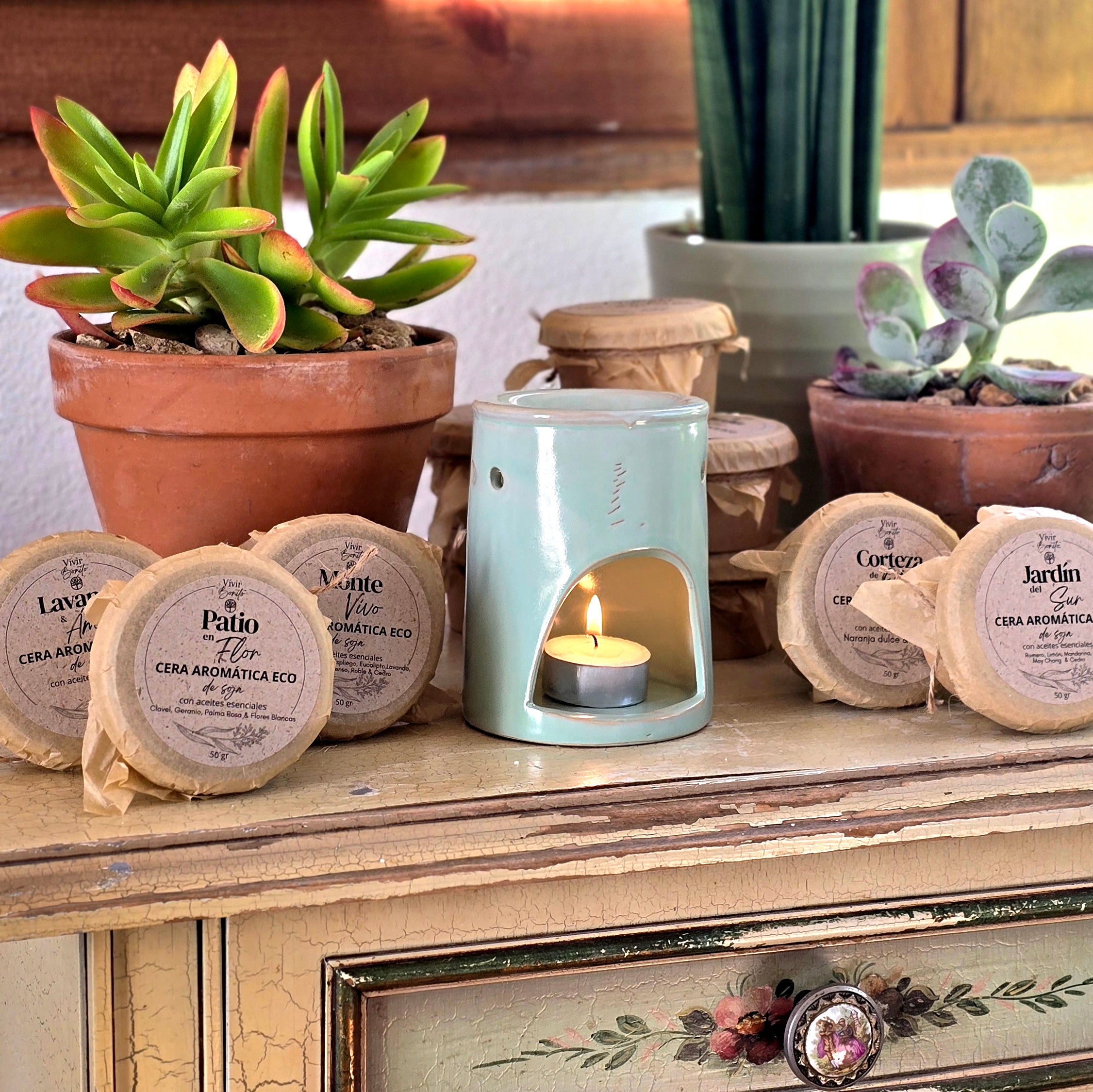 Cera aromática de soja  Eco · Jardín del Sur · 50 gr