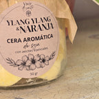 Cera aromática de soja · Ylang Ylang & Naranja · 50 gr