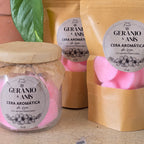 Cera aromática de soja · Geranio & Anís · 50 gr