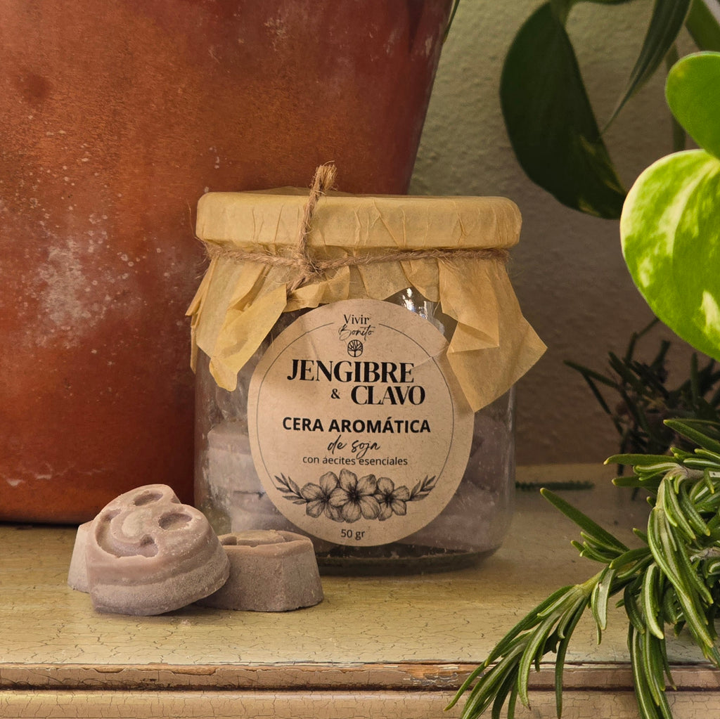 Cera aromática de soja · Jengibre & Clavo · 50 gr