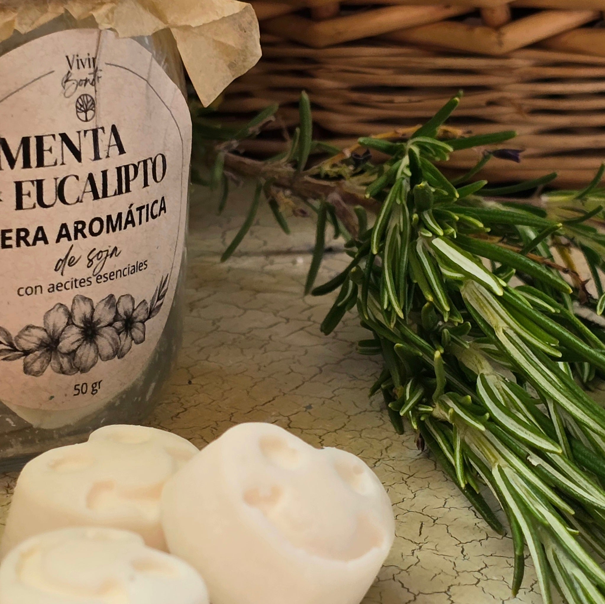 Cera aromática de soja · Menta & Eucalipto · 50 gr