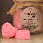 Cera aromática de soja · Geranio & Anís · 50 gr