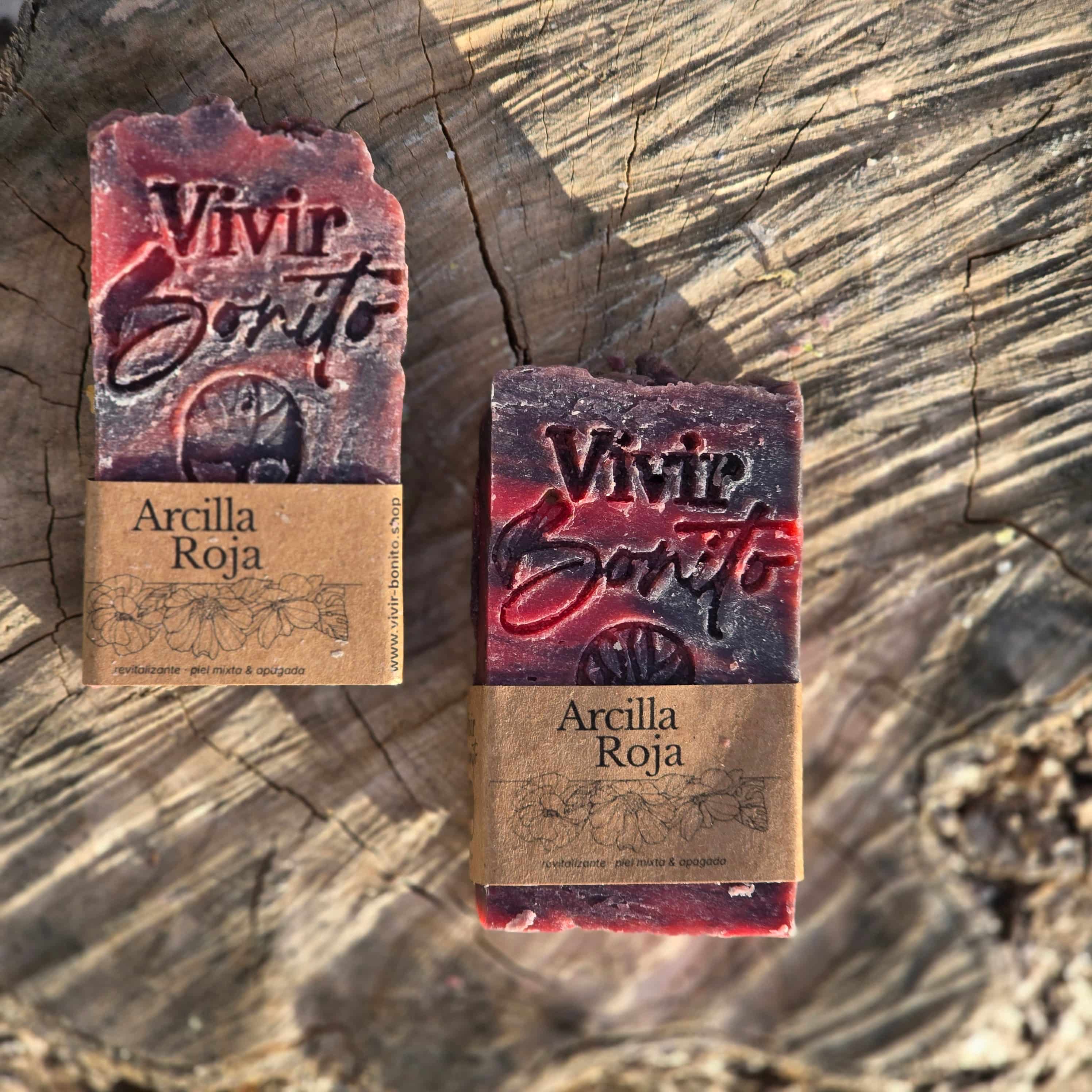 Jabón Natural Artesano · Arcilla Roja · 100 gr