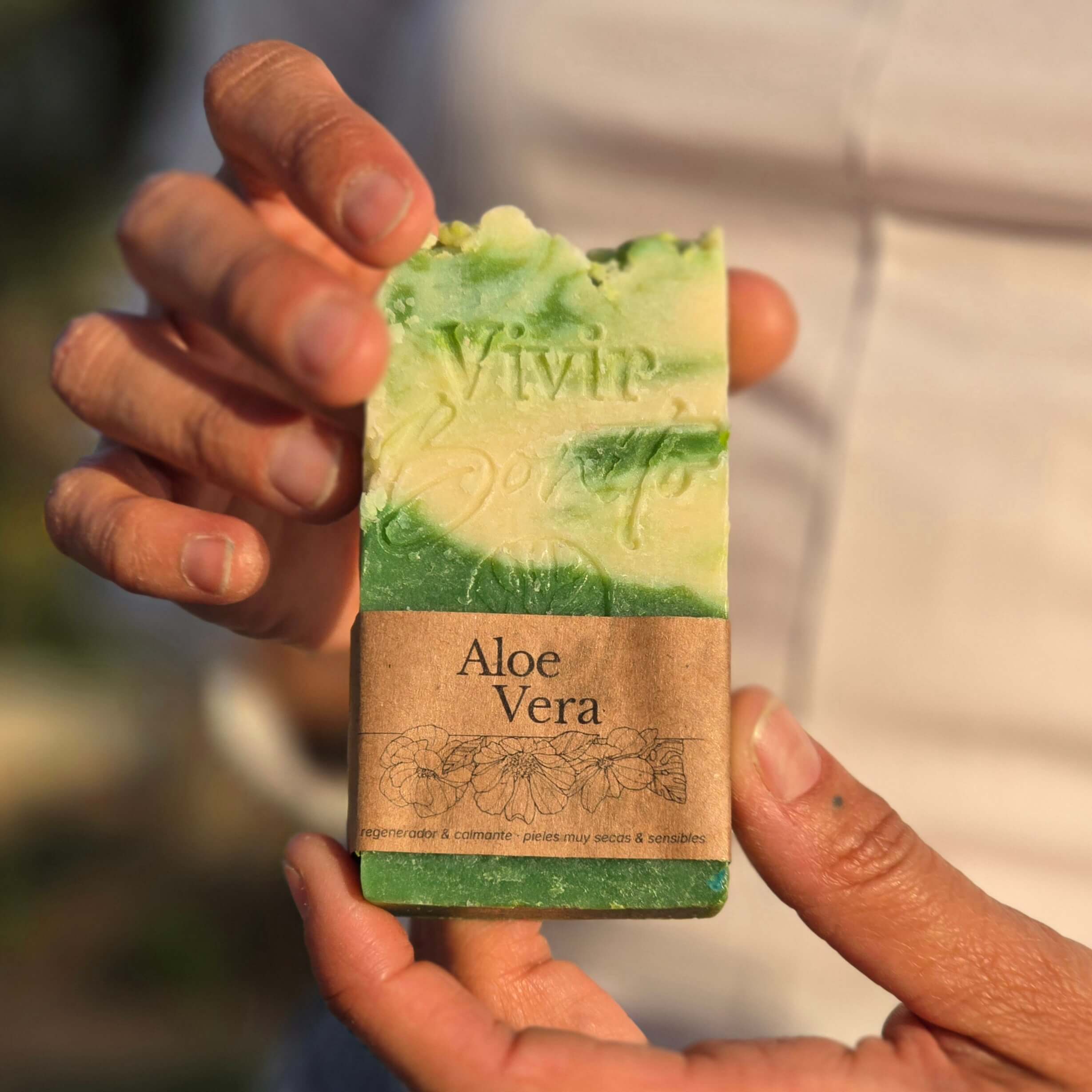 Jabón Natural Artesano · Aloe Vera · 100 gr