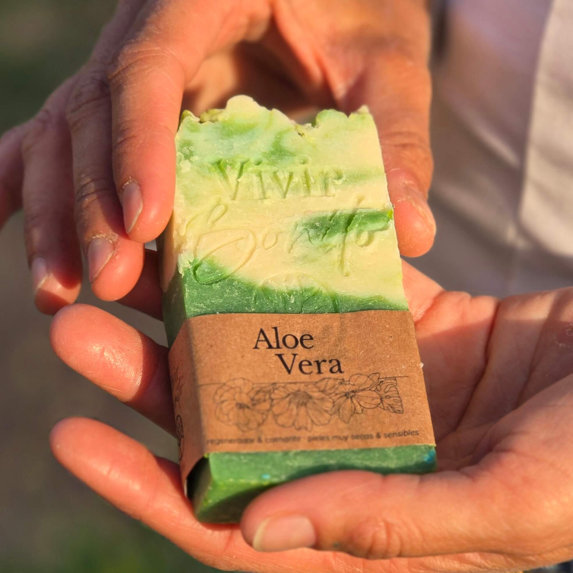 Jabón Natural Artesano · Aloe Vera · 100 gr