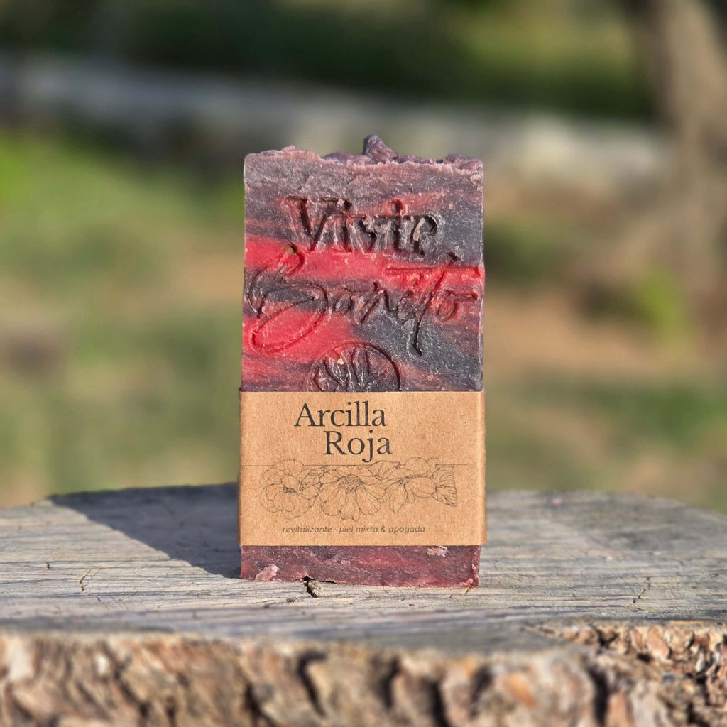 Jabón Natural Artesano · Arcilla Roja · 100 gr