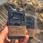 Jabón Natural Artesano · Carbón Activo · 100 gr