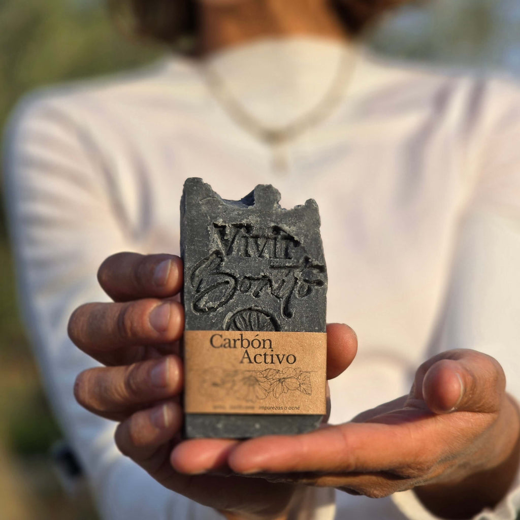 Jabón Natural Artesano · Carbón Activo · 100 gr