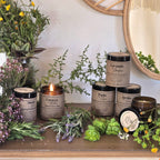 Vela de soja Eco · Lavanda & Ámbar · 180g