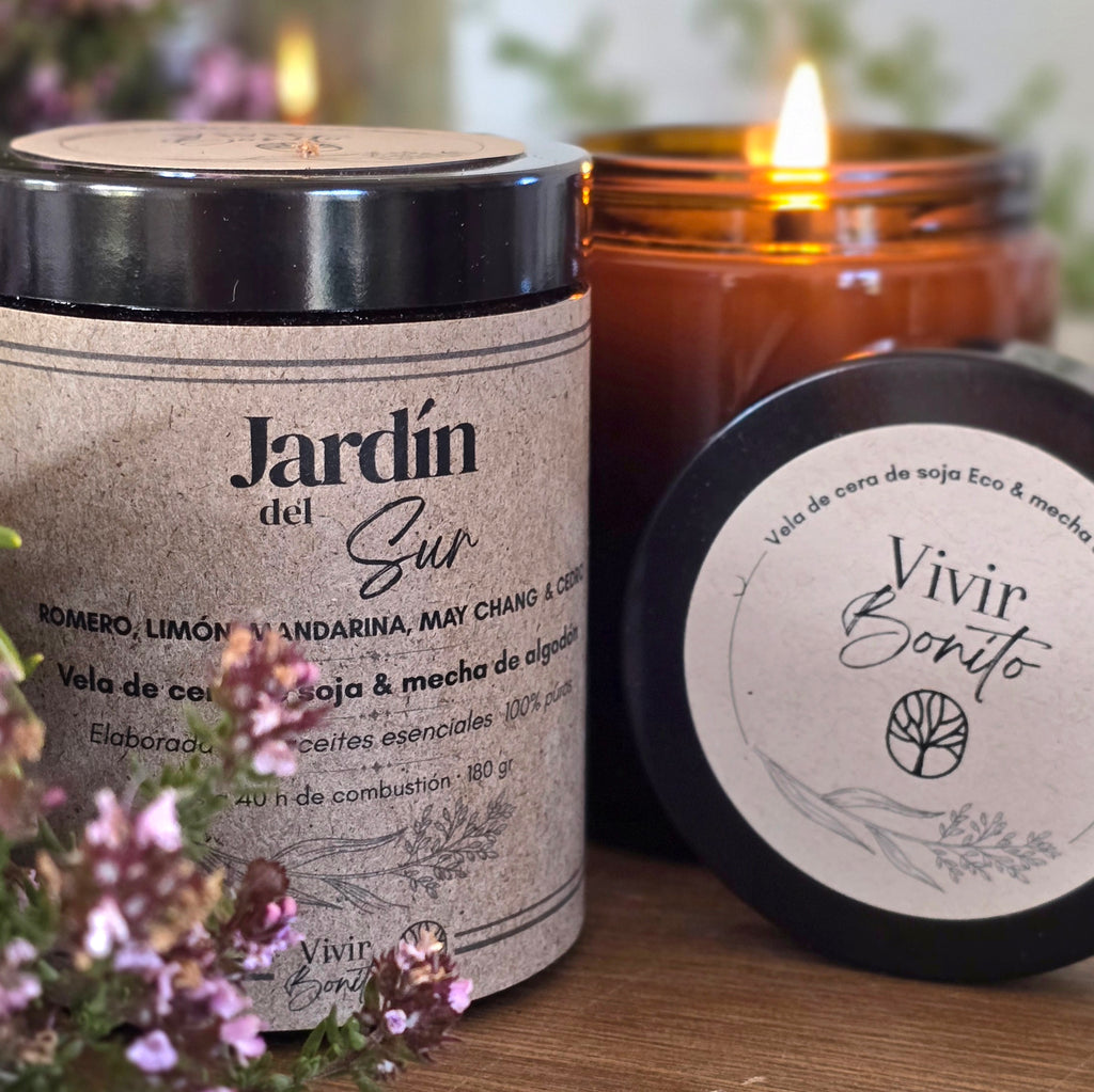Vela de soja Eco · Jardín del Sur· 180g