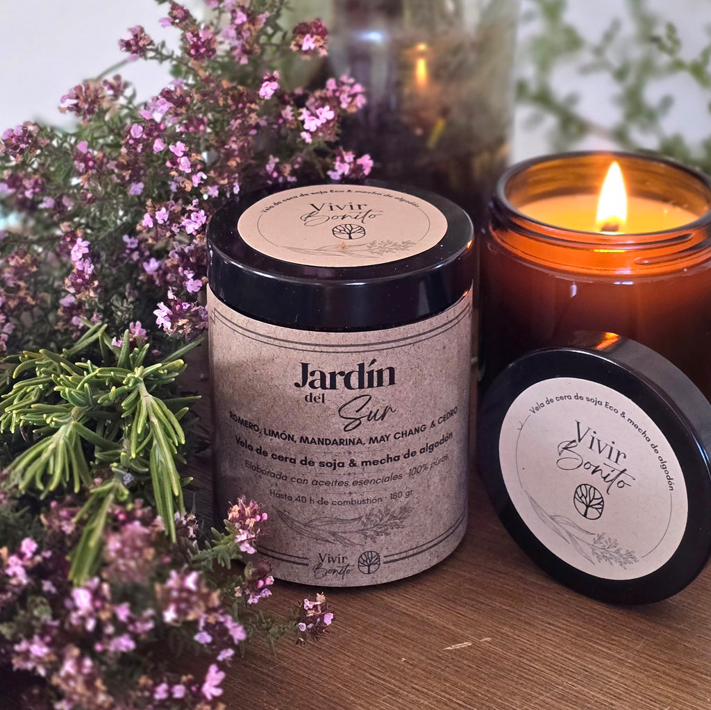 Vela de soja Eco · Jardín del Sur· 180g